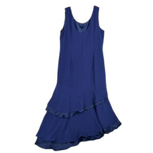 Obsessions Couture Sleeveless Formal Trumpet Elegant Asymmetrical Dress Size 22